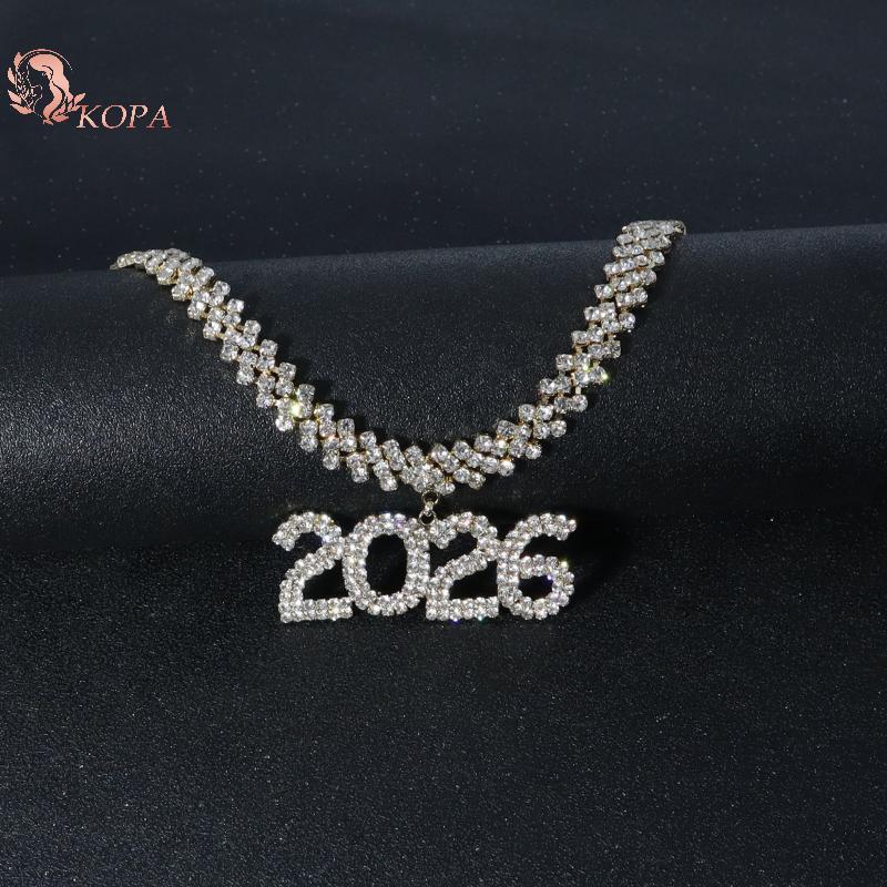 Vòng cổ KOPA 2026 pha lê đính đá, phù hợp làm quà tặng