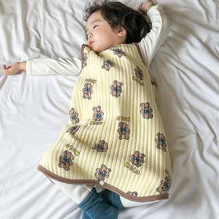 Mùa Xuân Thu Cho Bé Quilted Túi Ngủ Không Tay Cotton Nguyên Chất Bảo Vệ Bụng Trẻ Em Dụng Cụ Tiện Dụng Ngủ Chống Lạnh Chống Đá Chăn Bảo Vệ Bụng Tuần Hoàn 25.1