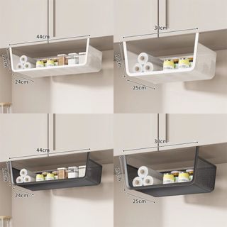 MEGOCE Tủ Sắp Xếp, Treo Tường Thiết Kế Kéo Ra Giỏ Đựng Gia Vị, Trên Cửa Kim Loại Dung Tích Lớn Dưới Kệ Lưu Trữ Nhà Bếp Lưu Trữ