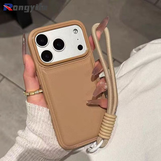 Ốp điện thoại da PU phồng phồng cho Honor X9D X9C Smart X9B X70 X70i X60 X60i X50 GT X50i 5G 4G Vỏ màu kẹo dễ thương Vỏ mềm nâng lên đơn giản có dây tay