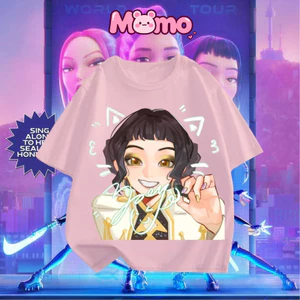 Kpop Demon Hunters Anime Joey Họa Tiết In Hình Bé Trai Bé Gái Cùng Phong Cách Thời Trang Phong Cách Phương Tây Cổ Tròn Tay Ngắn Trẻ Em Áo Thun Top