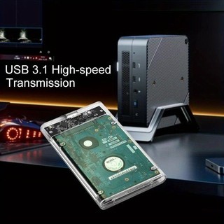 Box ổ cứng 2.5 inch trong suốt - Cổng USB 3.0, hỗ trợ SSD SATA 2TB, bảo hành 12 tháng