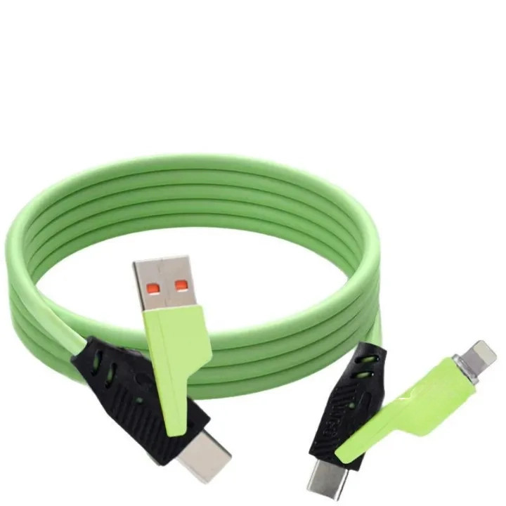 Dây sạc lò xo tháo rời, 2m truyền dữ liệu，Cáp sạc nhanh，có thể co giãn，Dây sạc nhanh 4 in 1，USB Type C (Type C)