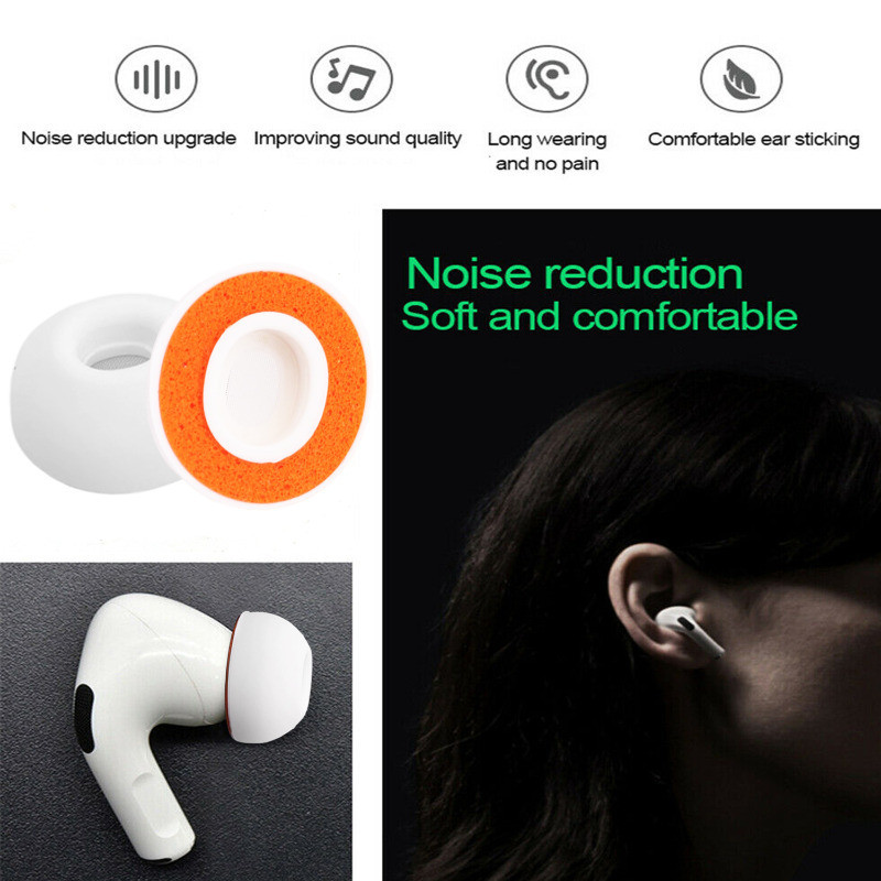 Tương thích với Nút tai xốp nhớ Airpod Pro 3 - Tay bảo vệ tai nghe chống trượt giảm tiếng ồn - Đầu tai cách âm - Vỏ silicon tai nghe Bluetooth