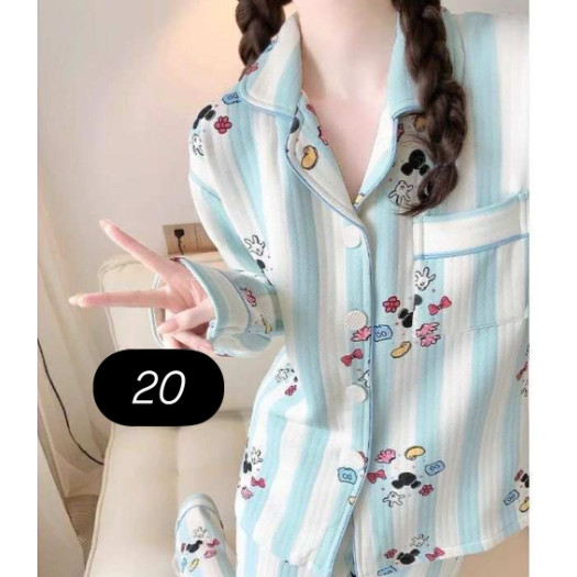BỘ NGỦ PIJAMA CHẦN BÔNG MẪU MỚI 21 MẪU ( M11-M21 )