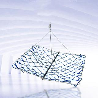 Folding Crab Trap Crab Cage Fishing Net Trap Square Stainless Steel Net Equipment with Crabjaw Design for Beach jinnervn