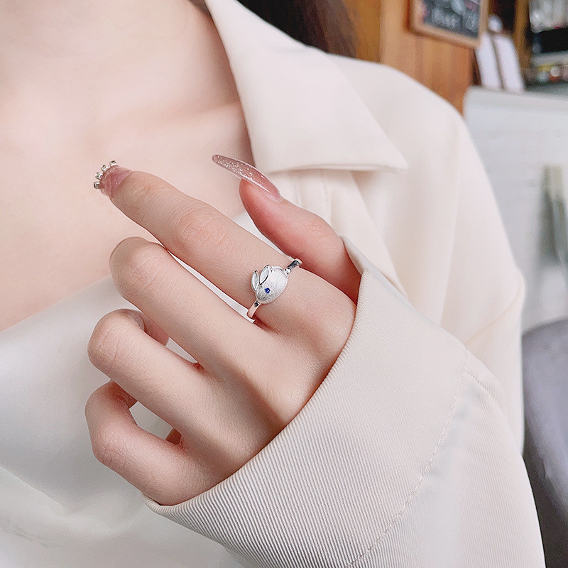 Nhẫn thỏ dễ thương bạc s925