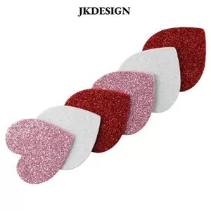 JKDESIGN 300 Miếng Dán Lấp Lánh, Miếng Dán Trái Tim Bọt Hình Trái Tim 3 Màu, Trang Trí 3 Kích Thước Tự Dính Cho Sổ Lưu Niệm, Thẻ