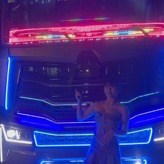 Dải LED trang trí xe ô tô dài 1m5, 2m hình Con Mắt có điều khiển nhiều chế độ điện chung
