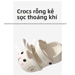 Dép sục EVA cho bé – Dép thỏ hoạt hình dễ thương, đế mềm chống trượt, mang mát mùa hè