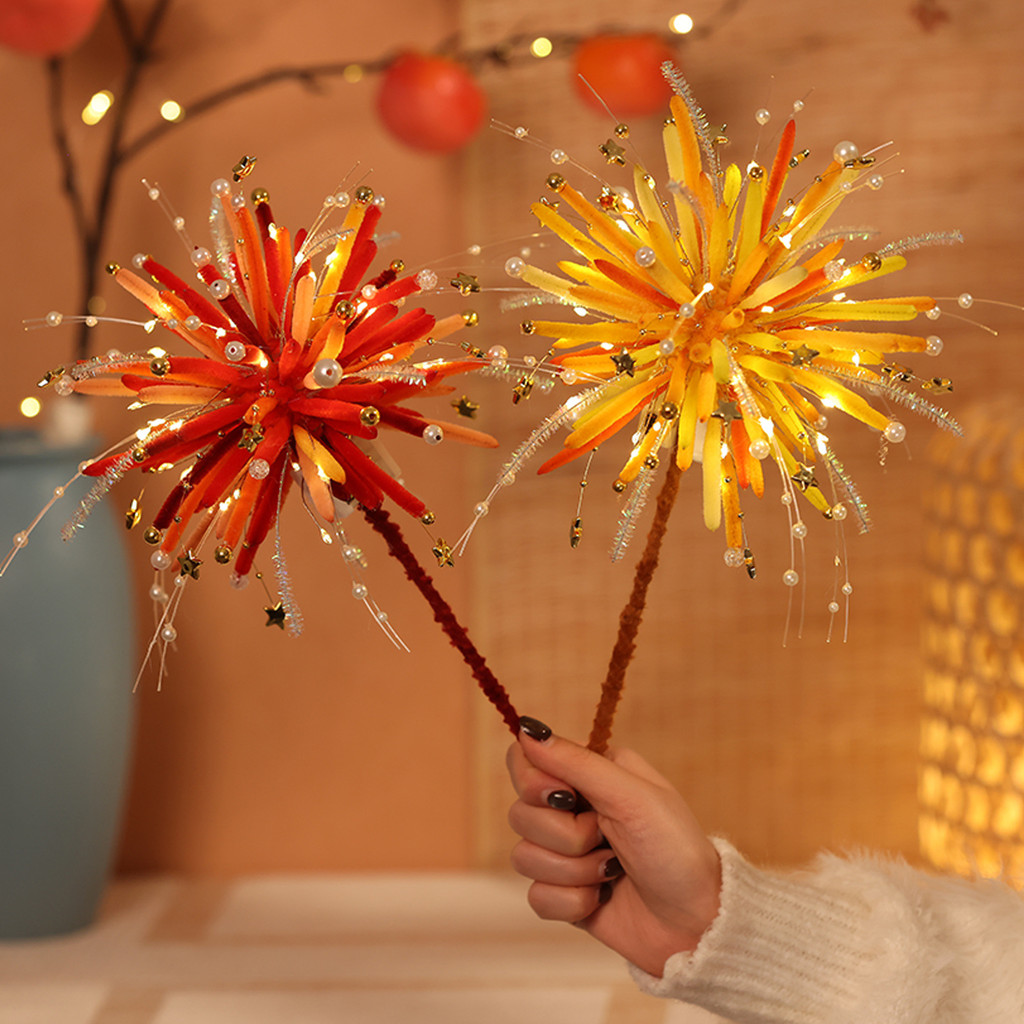 [Hàng có sẵn] Bộ DIY đèn pháo hoa cầm tay – que đèn pháo hoa xoắn LED trang trí năm mới, Tết, sinh nhật & quà tặng lãng mạn