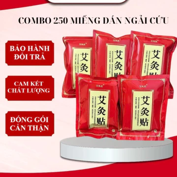 5 Túi 250 Miếng Dán Ngải Cứu Giảm Đau Cổ Vai Gáy, Cao Dán Ngải Cứu #AJ01