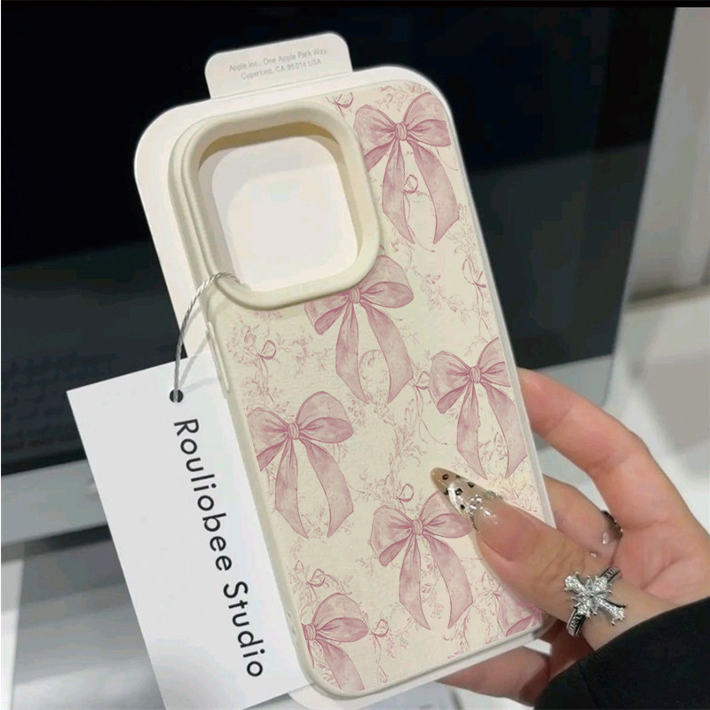 Ốp Lưng Cho Infinix Hot 40 30 Play 50 Note 30 40 50 Pro Plus 50S Smart 9 10 GT 30 Tecno Camon 40 Pro 5G Ốp Lưng Thời Trang Dễ Thương Màu Hồng Bowkont Silicone Lichee Họa Tiết Chống Sốc