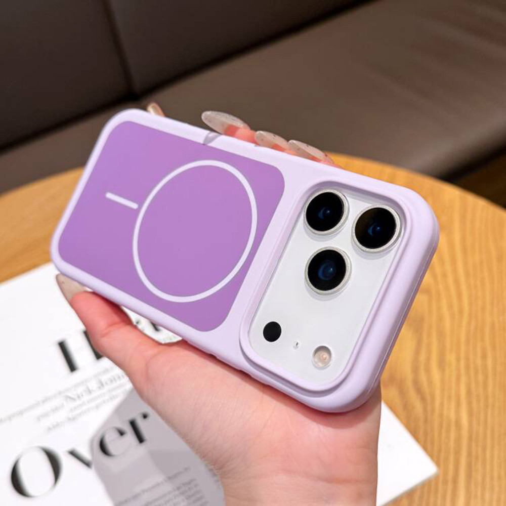 Ốp Điện Thoại Silicon Lỏng Màu Cam Từ Tính Cho iPhone 17 Pro Max 16 15 14 13 Vỏ Bảo Vệ Chống Sốc