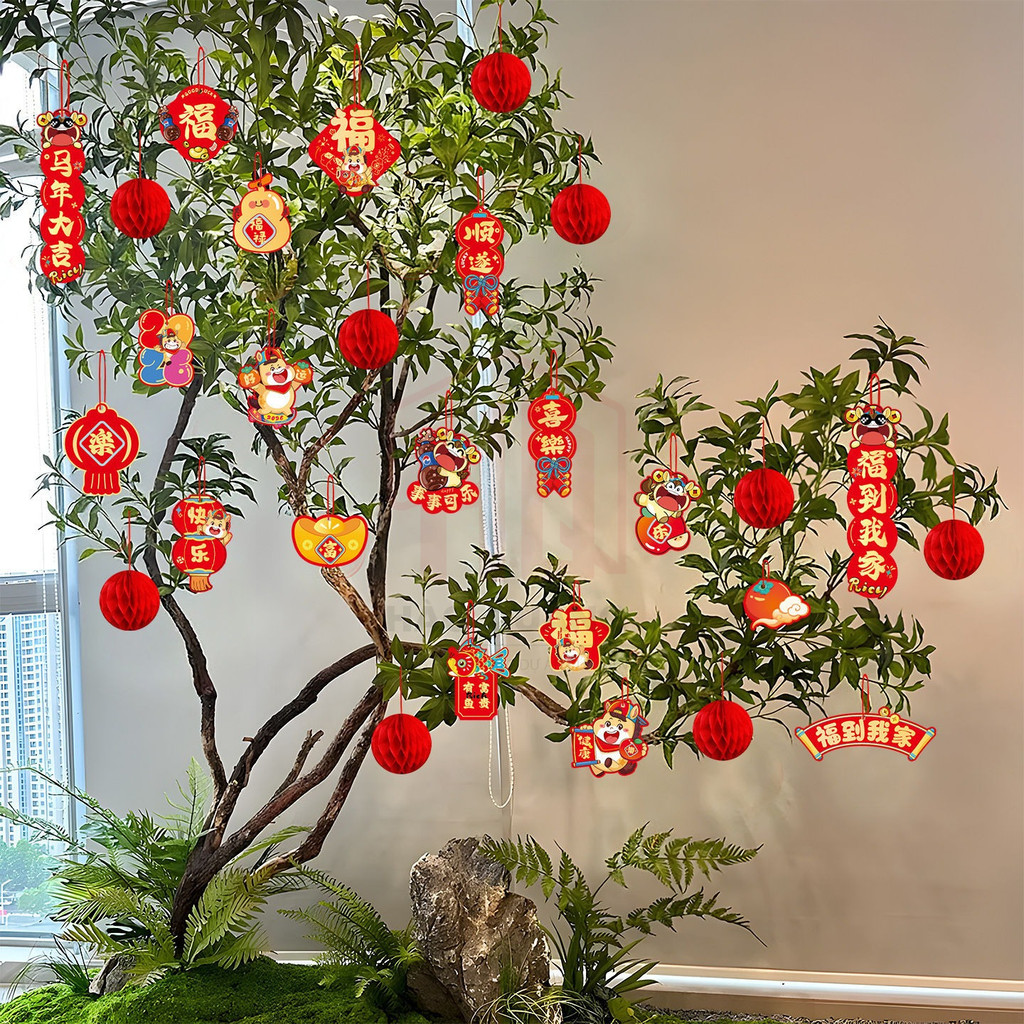 Set Treo Cây Trang Trí Tết Trong Nhà 2026 – Đồ Decor Tết Phong Cách Á Đông