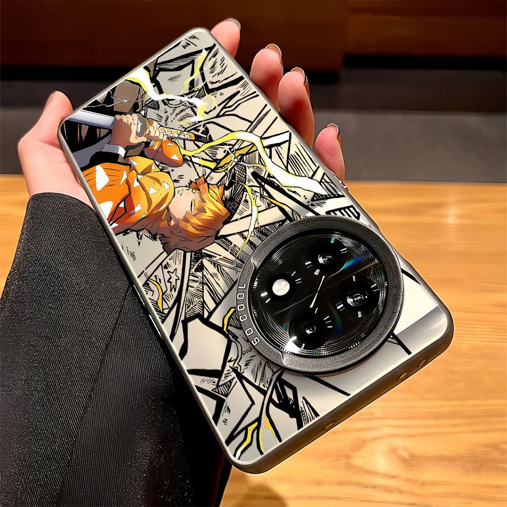 Dành Cho OnePlus 15 13 13T 13R Ace 6 / 5 Pro Nord 5Ace 3 / 2 2V Demon Slayer Zenitsu Micro Frosted Hard Phone Case Chống Sốc 1 + 12 / 11 Cover