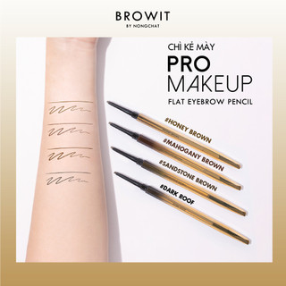 Chì Kẻ Mày Browit Pro Makeup Flat Eyebrow Pencil Đầu Ngòi Siêu Nhỏ 1mm, Chống Nước & Mồ Hôi 0.08G