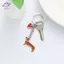 HFTOY Kawaii Dễ Thương Dachshund Móc Khóa Hoạt Hình Sáng Tạo Kim Loại Mặt Dây Chuyền Chó Móc Khóa Túi Trang Trí Cho Cặp Đôi Quà Tặng ~
