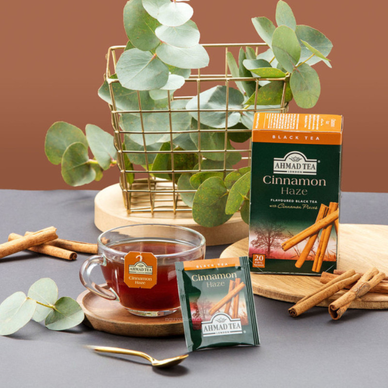Trà Ahmad Quế Cinnamon 40g Hương Vị Thơm Ấm Đặc Trưng Từ Quế Cho Buổi Sáng Sảng Khoái