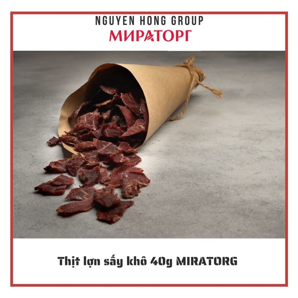 Thịt lợn sấy khô Nga 40g Miratorg - Sản phẩm chất lượng cao