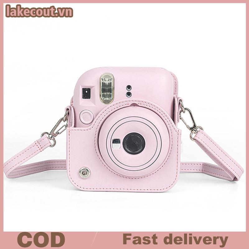 Lat 1Pc Cho Instax Mini 12 Vỏ Máy Ảnh PU Mềm Bảo Vệ Túi Trave Cho Phim Túi Máy Ảnh Có Dây Đeo Vai Linh cẩu