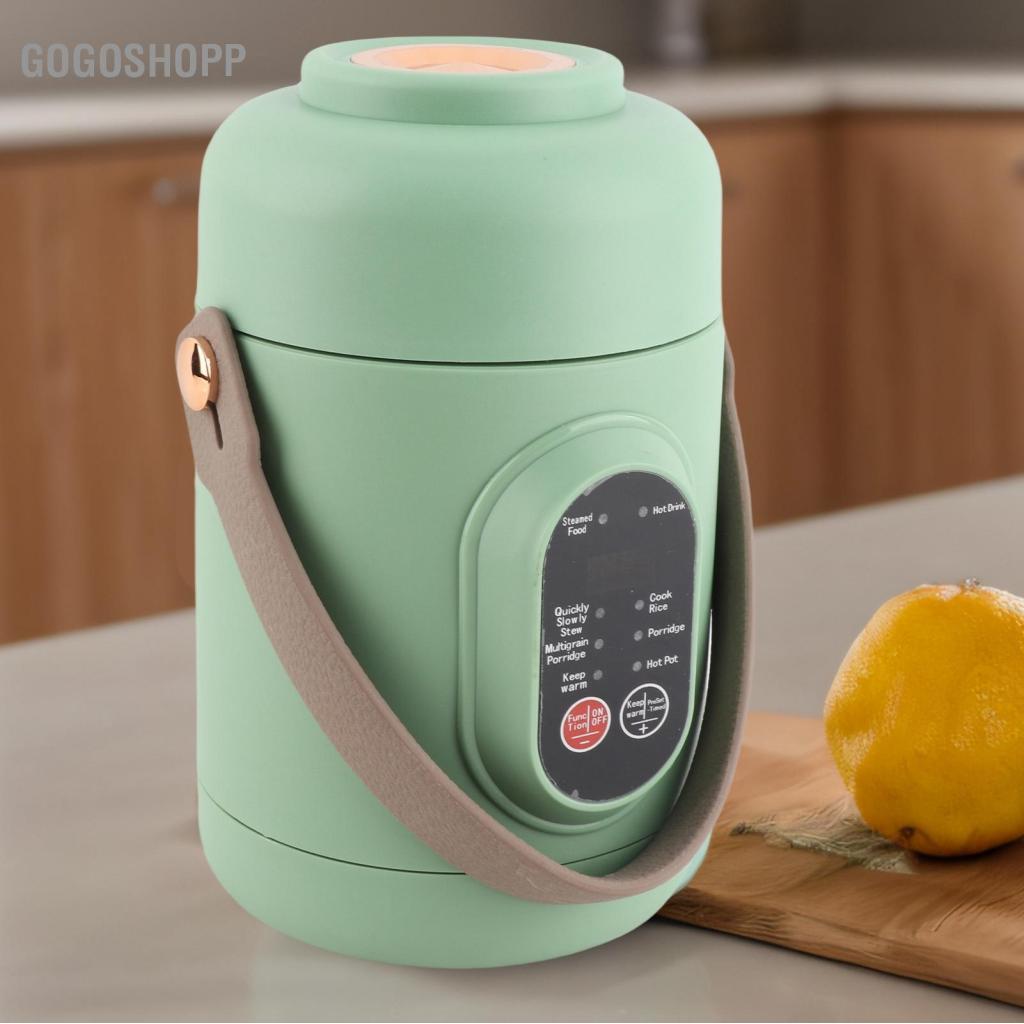 gogoshopp Nồi điện cầm tay Chất liệu an toàn Nấu ăn nổi bật Chức năng hẹn giờ dễ dàng Nồi cơm điện mini đa chức năng 500W để nấu súp Cơm hầm ngũ cốc (500W) (Phích cắm US 110V)