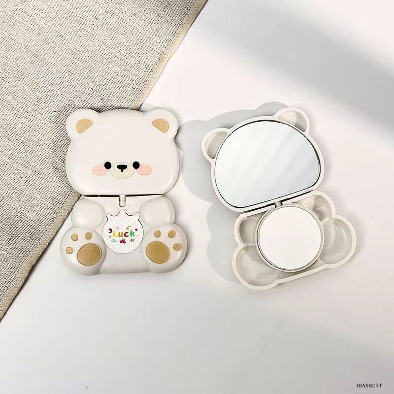 Giá đỡ điện thoại di động 360°Gương Xoay Sáng Tạo Hoạt Hình Gấu Lười Di Động Trang Điểm Dính Miếng Dán Lưng Ngang Dọc 26.3