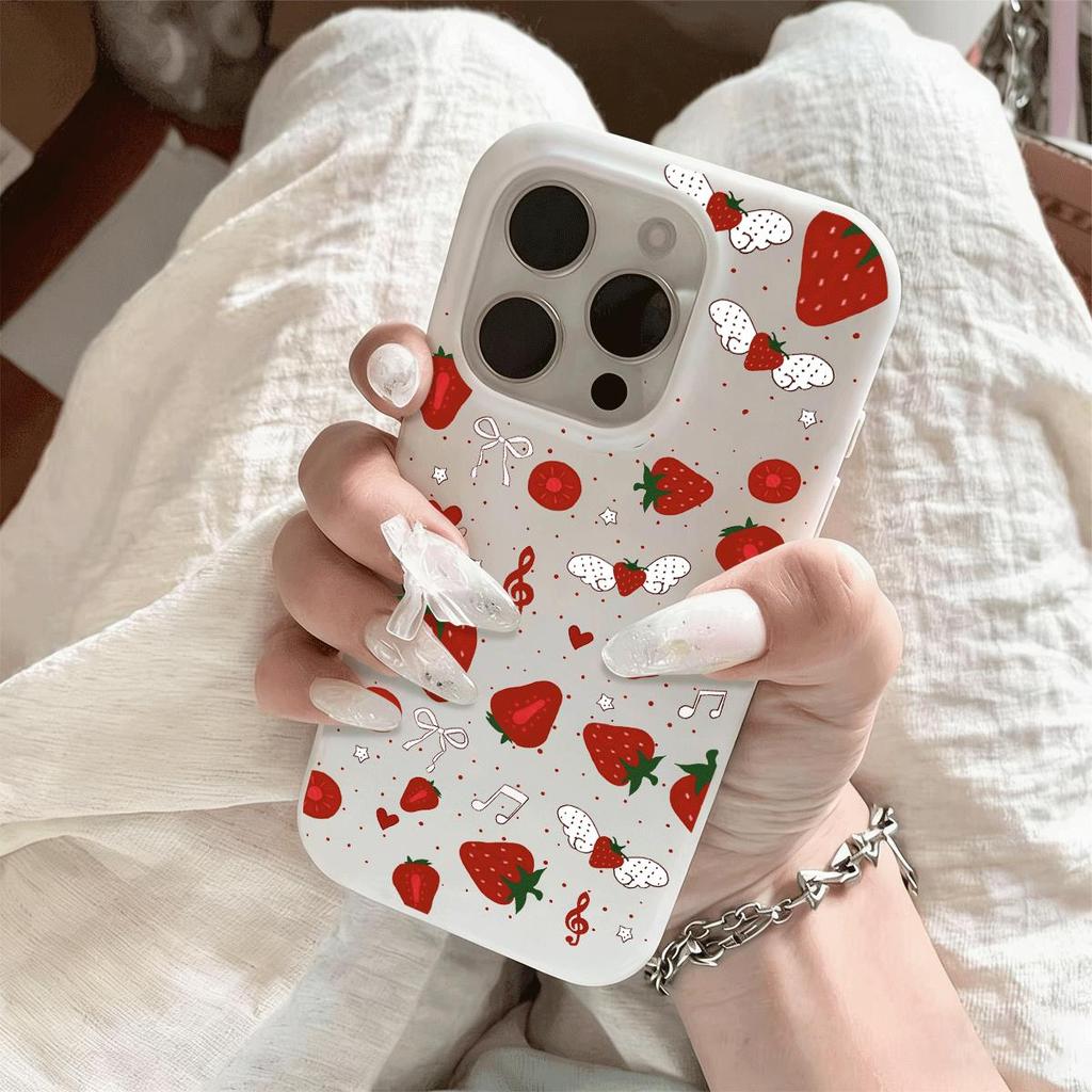 Dâu tây ngọt ngào cho iPhone 16 trường hợp iPhone 17Air Tính cách 14Pro Moisture