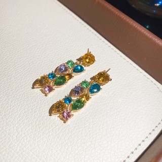 Bông tai và vòng cổ giọt nước zircon, thiết kế tinh tế và độc đáo
