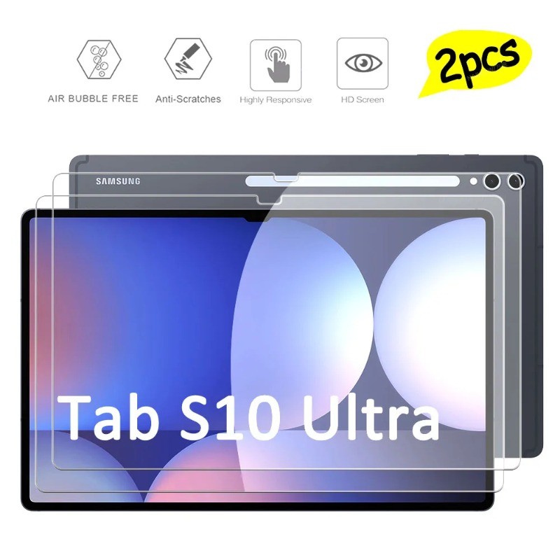 1-2 Chiếc Kính Bảo Vệ Màn Hình Cho Samsung Galaxy Tab S11 S10 S9 S8 FE + Lite Ultra Máy Tính Bảng Kính Cường Lực Cho Galaxy Tab S7 FE S6 Lite S5e S10 + S9 + S8 + S7 + HD Phim Trong Suốt