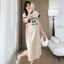 Váy bà bầu mùa hè Plus Size tay ngắn dáng rộng