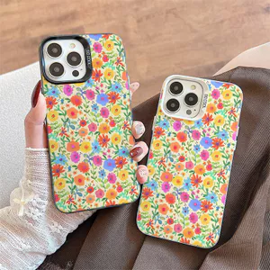 Ốp Lưng Tương Thích Cho iPhone 17 Air 16 15 14 13 12 11 Pro X XR XS Max SE 2020 6 6S 7 8 Plus Mạ Acrylic IMD Ốp Lưng Họa Tiết Hoa CYIM153