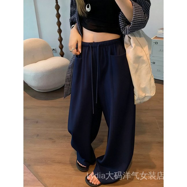 <![Giảm giá 10%] Quần ống rộng phong cách hè, chất liệu mỏng, dáng drape thẳng, thiết kế cao eo, phù hợp thời trang nữ