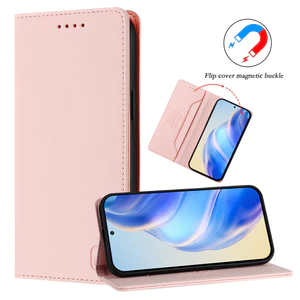 Ốp Điện Thoại Da Cho VIVO X300 X200 X200S X100 X100S Pro FE Siêu Khe Cắm Thẻ Ví PU Từ flip Case Phong Cách 009