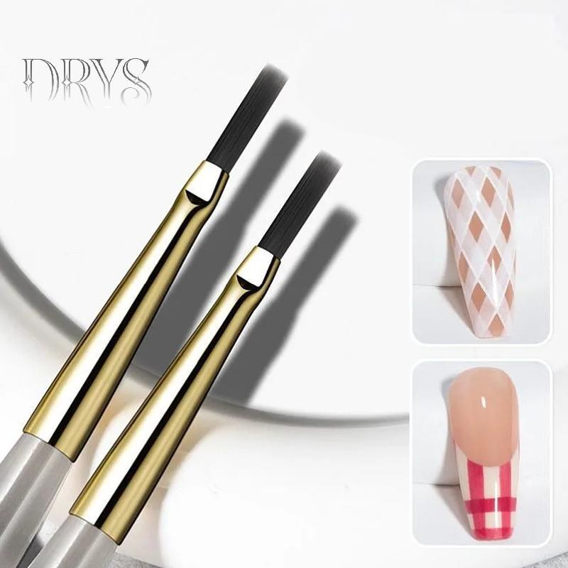 (TFT) Móng Tay Nghệ Thuật Tranh Bàn Chải Acrylic Đường Bút Sọc Lưới Hoa Bướm Vẽ Màu Nước Bàn Chải UV Gel DIY Thiết Kế Làm Móng Tay MỚI