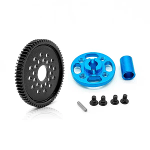 Hợp kim nhôm Bộ bánh răng tốc độ cao rz007 68T 54500 Spur Gear và Gear Mount cho Tamiya TT-02 TT02 1 / 10 RC Xe nâng cấp các bộ phận