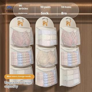 ELBBKG 2 / 3 Lớp Bảo Quản Dung Tích Lớn Túi Lưới Đồ Lót Sos Túi Bảo Quản Thoáng Khí Tủ Quần Áo Tổ Chức Có Móc Treo Quần Áo Mới
