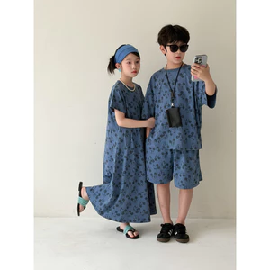 Bộ Đồ Trẻ Em In Hình Full Hoạt Hình Quần Short Tay Ngắn Bộ Đồ Hai Mảnh Trẻ Em Thường Ngày Anh Em Quần Áo