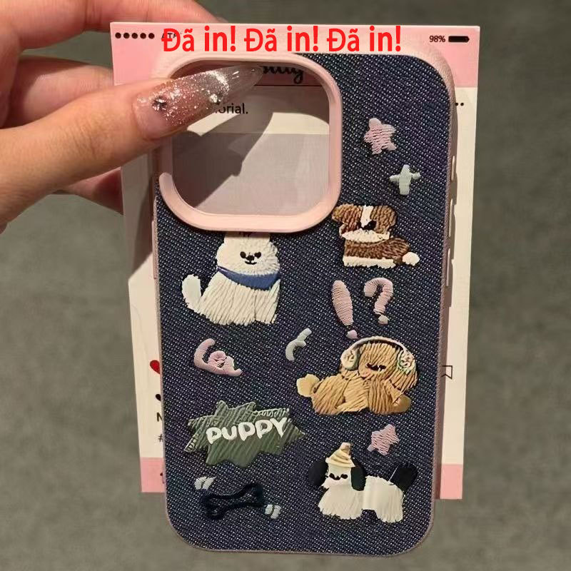Dễ Thương Cowboy Puppy Trường Hợp Điện Thoại Cho iPhone 17 16 15 14 13 12 11 Pro Max X Xr Xs Max_