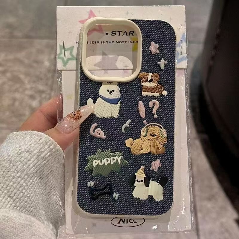 Dễ Thương Cowboy Puppy Trường Hợp Điện Thoại Cho iPhone 17 16 15 14 13 12 11 Pro Max X Xr Xs Max_