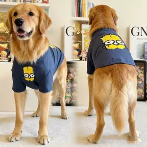 【Ready Stock】 Cute Large Dog Dog Dog Clothes Summer Labrador Golden Retriever Samoyed T-shirt Pet Big Dog Clothes Tide C4JV