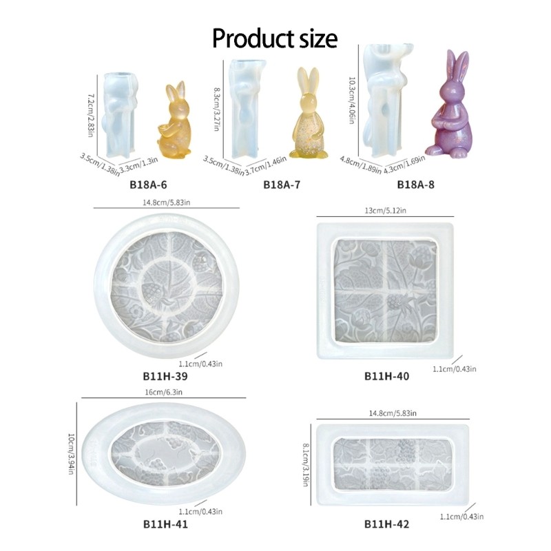 IOR Chắc Chắn Dập Nổi Thỏ Khuôn Silicon Lý Tưởng Để Làm Bánh Thủ Công Xà Phòng Và Bánh Kẹo Sáng Tạo