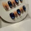 Blue Galaxy Handmade Mặc Cao Cấp Gradient Mắt Mèo Tính Khí Làm Trắng Da Miếng Dán Móng Tay Bốn Mùa