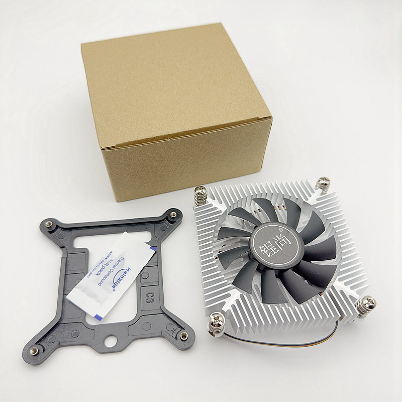 Quạt CPU máy tính im lặng hoàn toàn trong một siêu mỏng Giao diện 115X / 1200 4 dây Điều khiển nhiệt độ xuống Thổi lõi đồng Radi