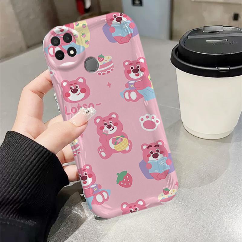 Ốp Silicon Hoạt Hình Cho OPPO A15 A15S A35 3D Bé Gái TPU Mềm Lotso Ốp Điện Thoại Chống Sốc