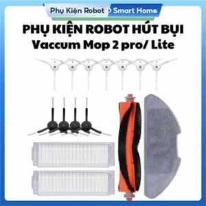Phụ kiện robot hút bụi Vaccum Mop 2 Pro/ Lite: Chổi cạnh, Chổi chính, Lọc hepa, Khăn lau, Túi rác