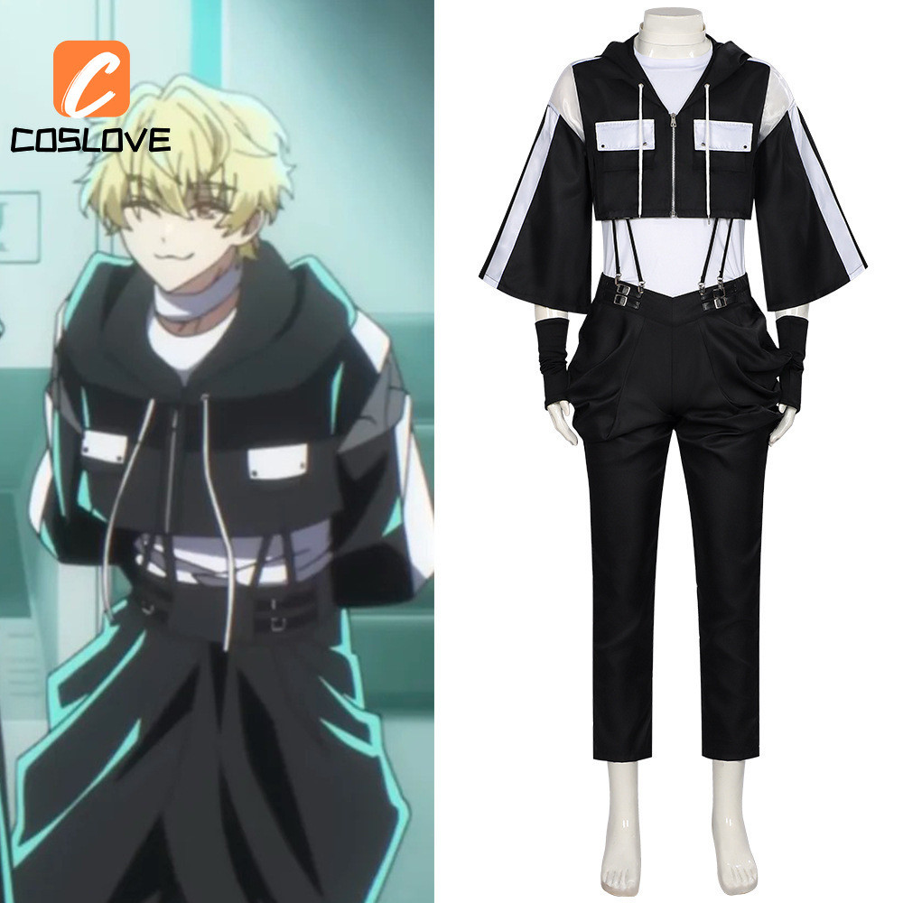 Anime Tamon B-Side Natsuki Ishibashi - Trọn bộ quần áo cosplay màu đen, phù hợp sân khấu biểu diễn