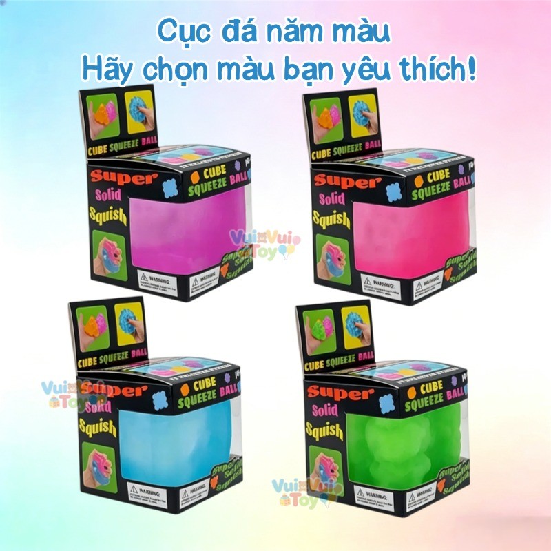 Đá Squishy Bóp Xả Stress - Đồ Chơi Giải Tỏa Căng Thẳng Chất Liệu An Toàn Siêu Mềm