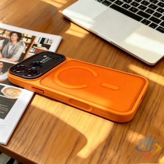 Ốp Điện Thoại Từ Tính Mờ Sang Trọng Cho iPhone 17 Pro Max 14 15 16 Pro Max Vỏ Mờ Có Bảo Vệ Ống Kính Kim Loại Vỏ Chống Sốc