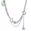 Dây chuyền phong cách Y2K nữ với hình pentagram vàcharm zircon màu bạc